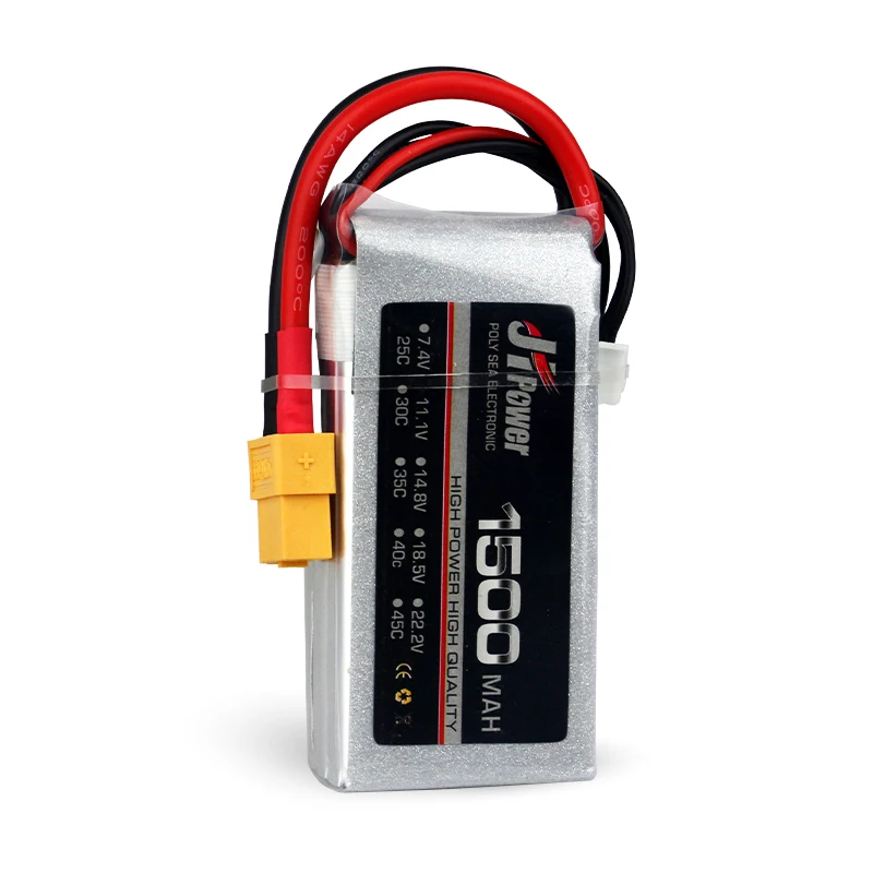 High Capacity 1500mAh 45C LI-Polymer Lipo Battery  Lithium Ion Batteries for FPV Drone Toys and Boats Output RC Battery
