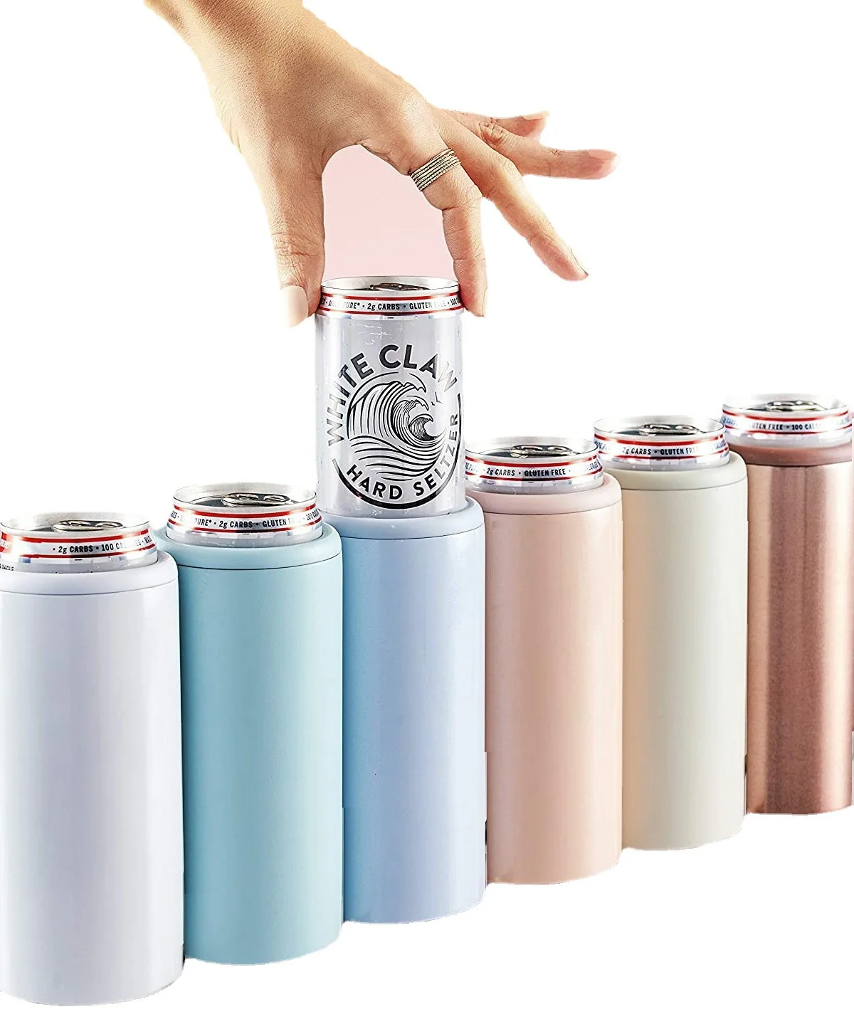 12oz Can Cooler Vacuum Insulated Mug Double Layer Vacuum Insulated Beverage Beer Bottle Cooler Container