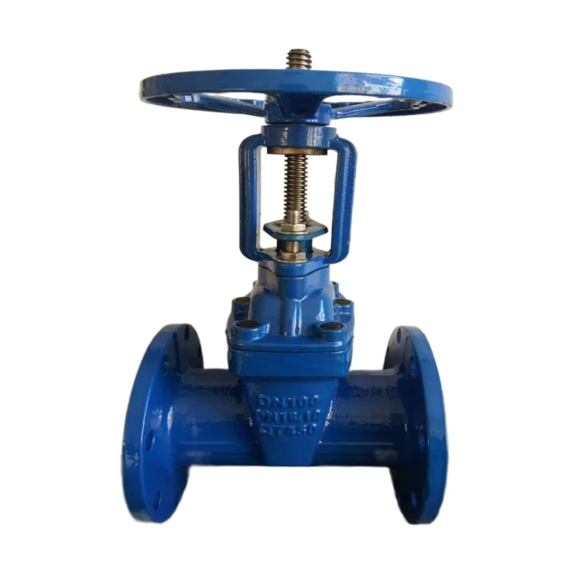 PN16 Z45X Manual Gate Valve Flange Type Soft Connection Rising Stem Slide Cast Iron Sluice Gate Valve