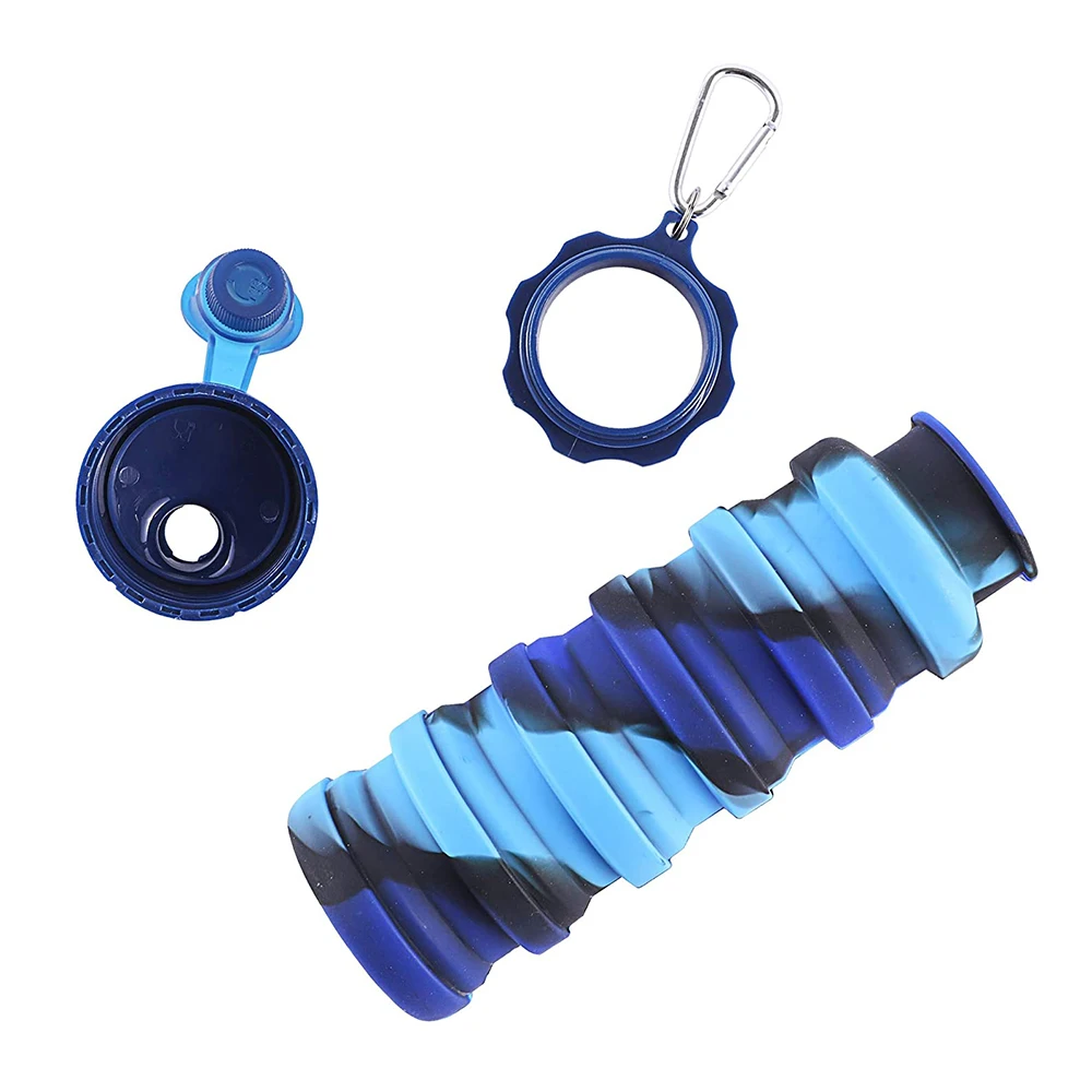 Custom Foldable Water Bottle Sport Kid Collapsible Silicone Water Bottle Online