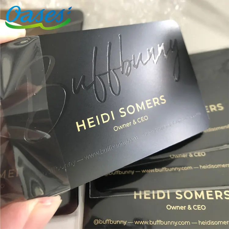 Factory Price Customizes Blank 0.8MM Black NFC Metal Business Card