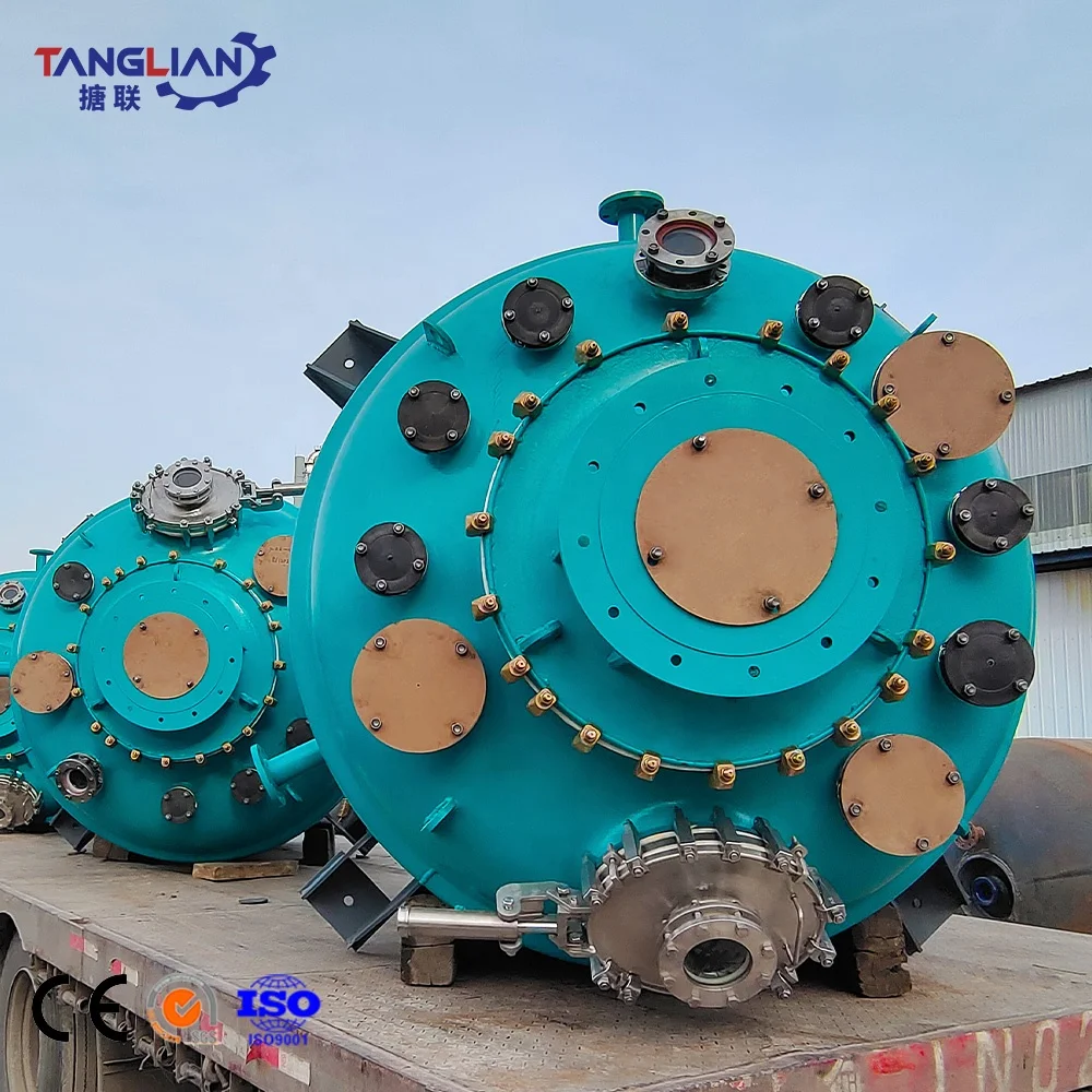 8000L Industrial Pharmaceutical Continuous Stir  F/CE Type Glass Reactor