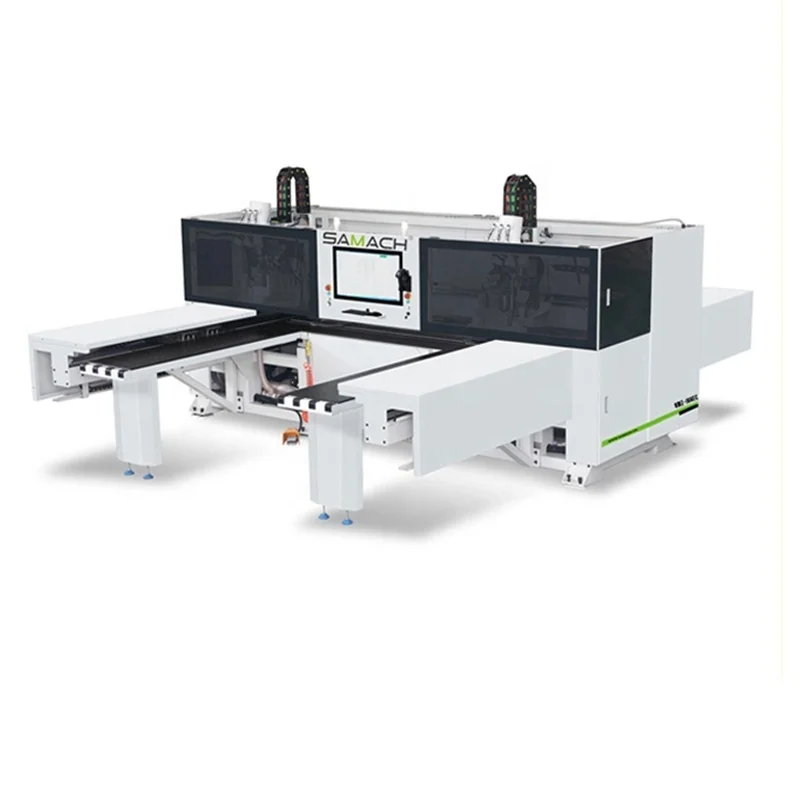 SAMACH Double Boring Heads Woodworking Cutting 6 Side Hole Drilling Machine