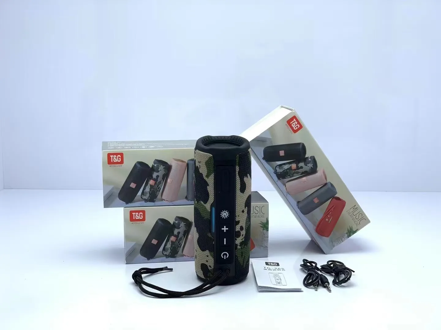 Tg-365 Sale High Quality Colorful Led Tws Rechargeable Portable Stereo BT Waterproof Surround Sound Speaker System