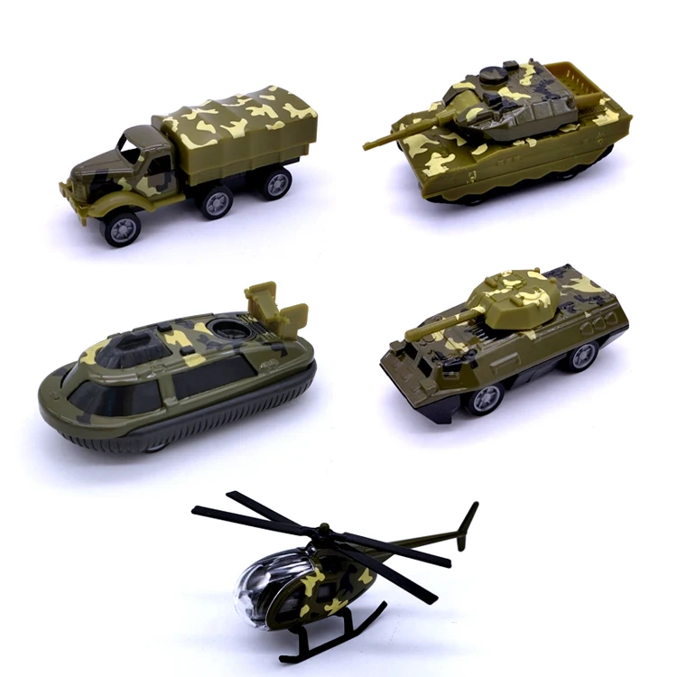 Alloy Military Model Car Airplane Toy 1/64 Zinc Alloy Return Force Truck Diecast Toys