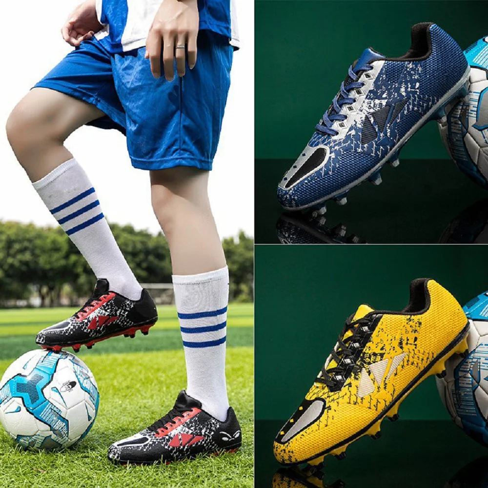 Soccer Shoes for Men Women Student Football Boots Long Spikes Soccer Cleats Kids Women Football Shoes