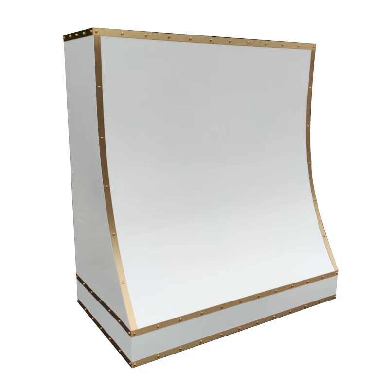 44-дюймовый Ресторан Вытяжной капот на заказ или стандартный размер настенный вытяжной из нержавеющей стали белого цвета