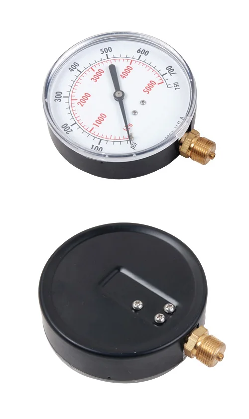 Black Steel Air Liquid Suction Diaphragm Compressor Absolute Pressure Gauge