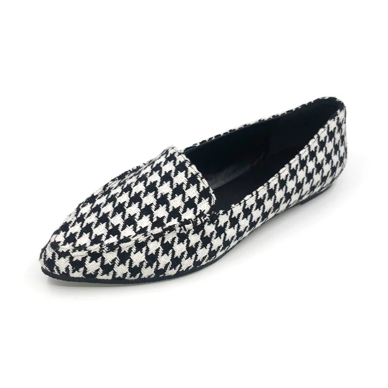 
2021 Summer Women Fashion casual Pointed Toe Design Ballerinas Flat Shoes for Ladies loafers canvas 