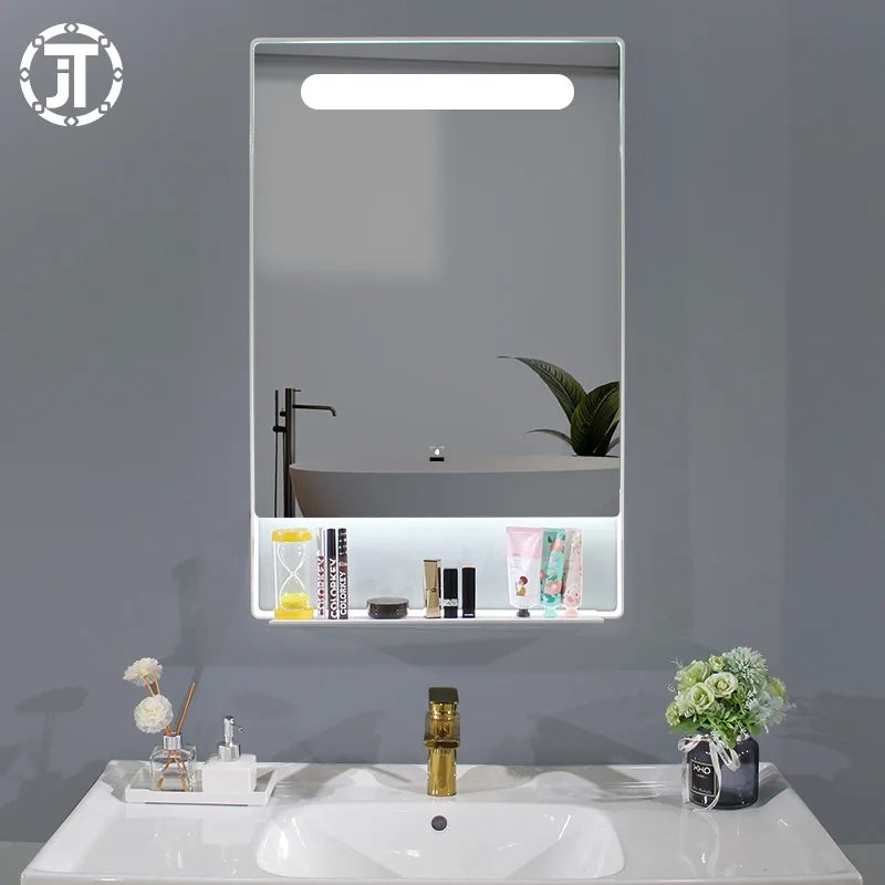 Hot Sale Shower Bath Mirrors with Shelf  LED Bathroom Make Up Mirror