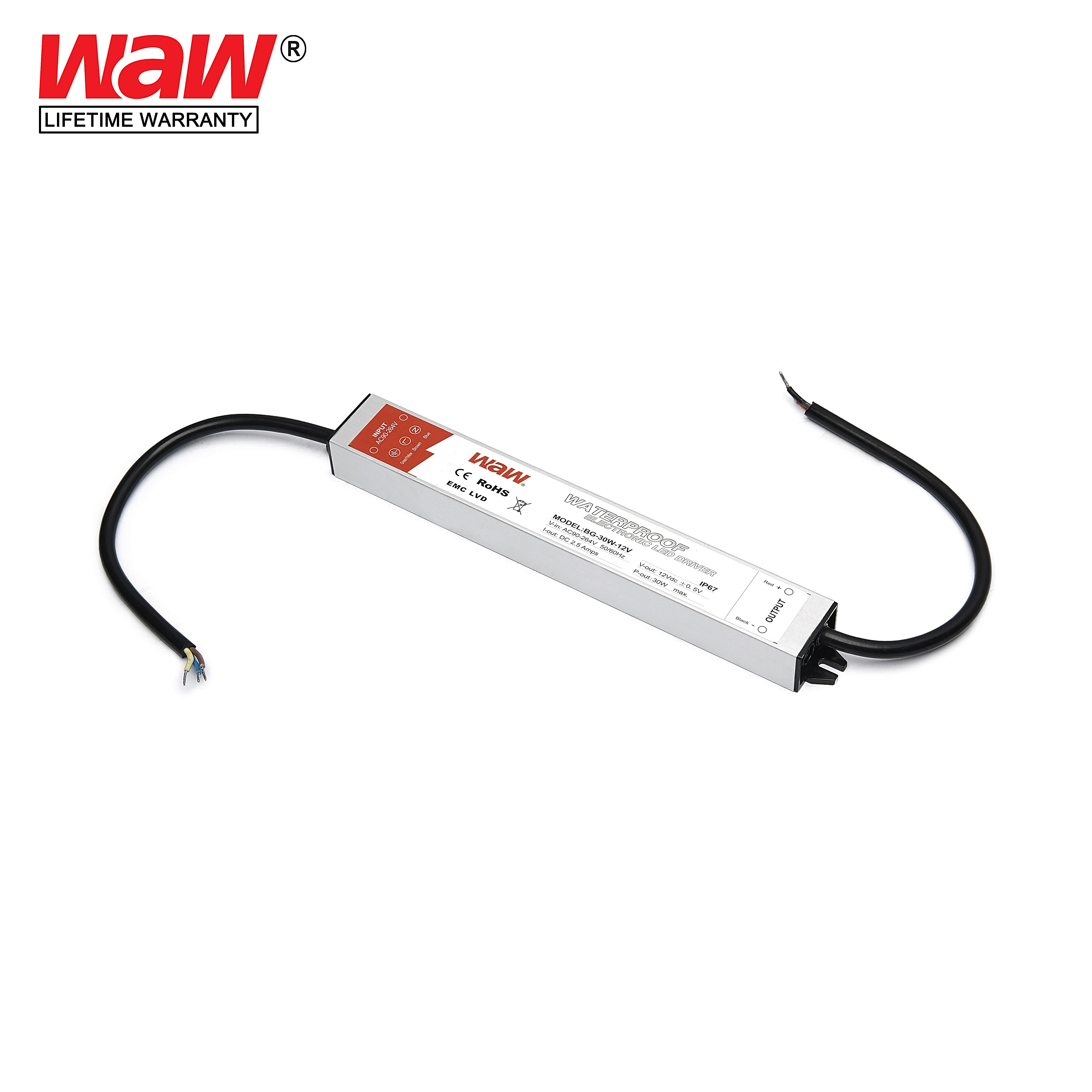 5v 6a 30w constant voltage waterproof IP67 LED driver ac to dc LED power supply