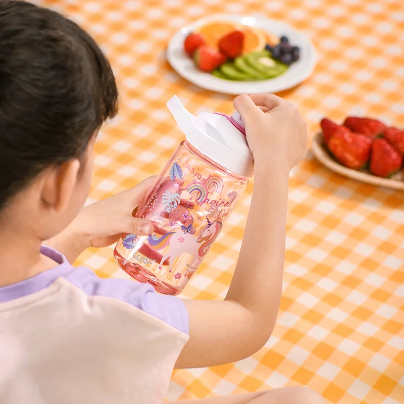 450ML Tritan Baby Kids School Sport Water Bottle Outing Cup Tumbler