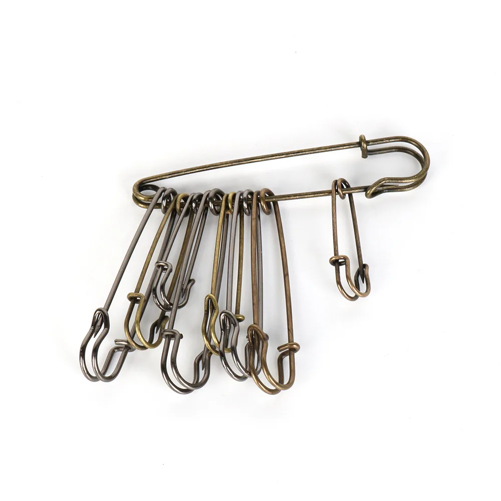wholesale Custom color silver gold brass decorative pin metal blanket pins safety pin brooch for women