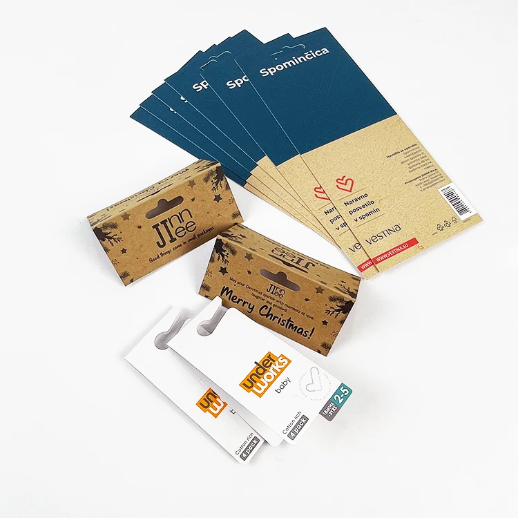 Retail Tags Packaging Design Custom Cardboard Header Card Printing Bag Toppers