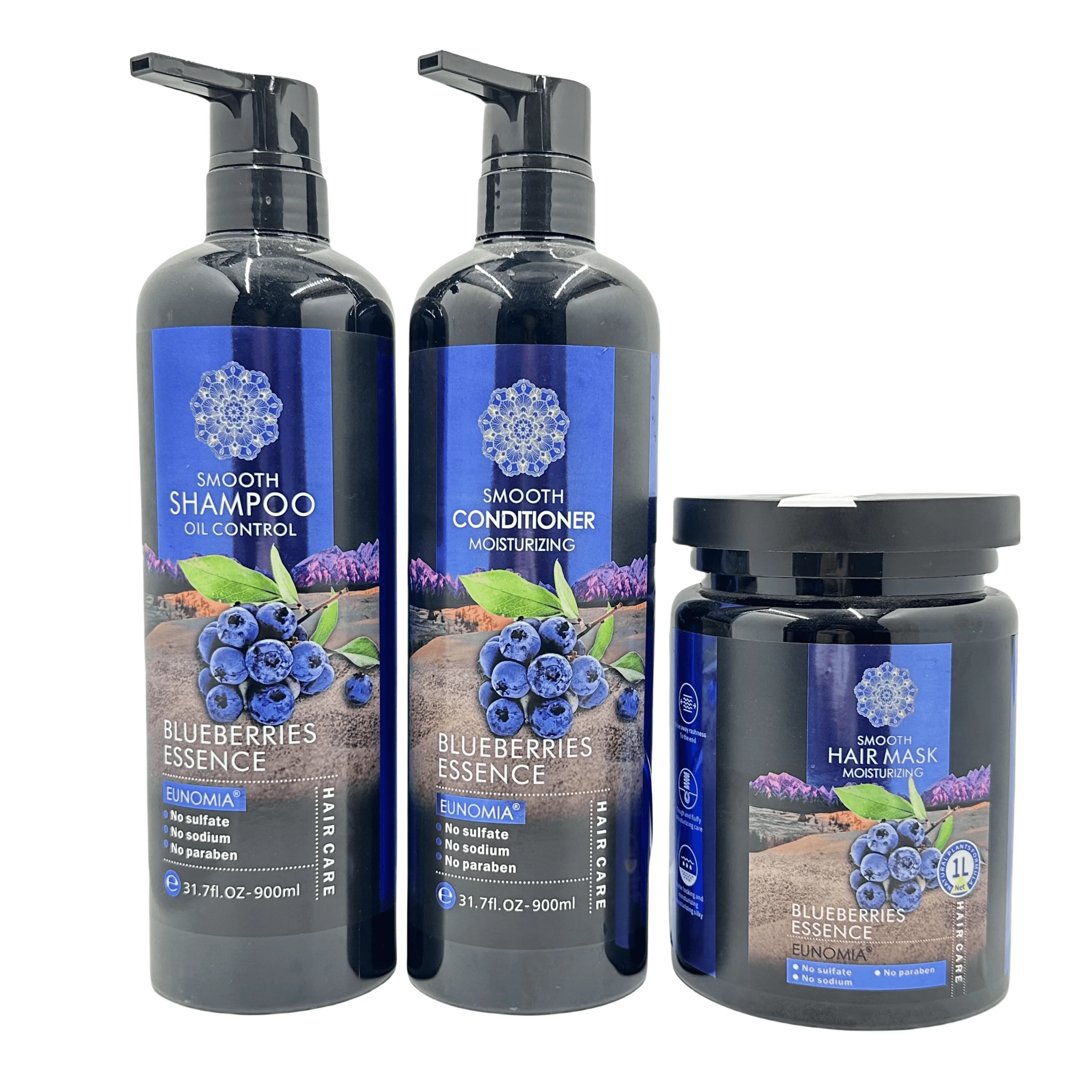 3in1 Set Eunomia Softening Shampoo 800ml Conditioner 800ml Hair Mask 1000ml