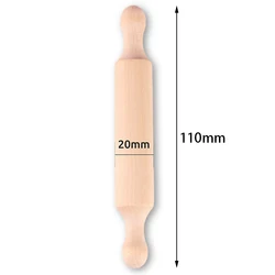 Most Selling Products Educational Toys Child Wooden Decorating Kitchen Toys Non-Stick Small Rolling Pin Wholesale for Baking