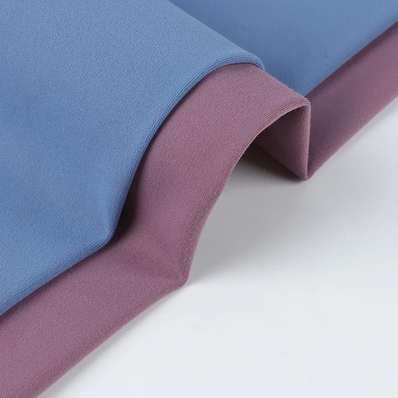 High stretch soft 20% spandex 80% nylon knitted double brushed jersey sports yoga fabric for leggings clothes