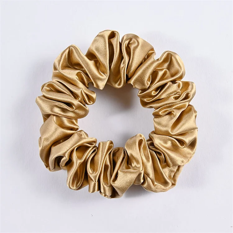 Customized 100% Mulberry Silk  Hair Bands Elastic Hair Accessories Silk Satin Scrunchies