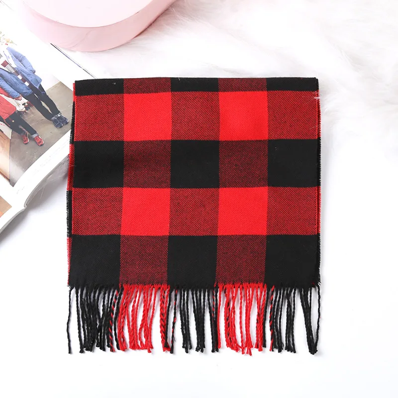2019 New Women Winter Scarf Cashmere Scarves Shawls Soft Plaid Pashmina Scarf for Ladies Poncho Stoles Warm Knit Echarpe