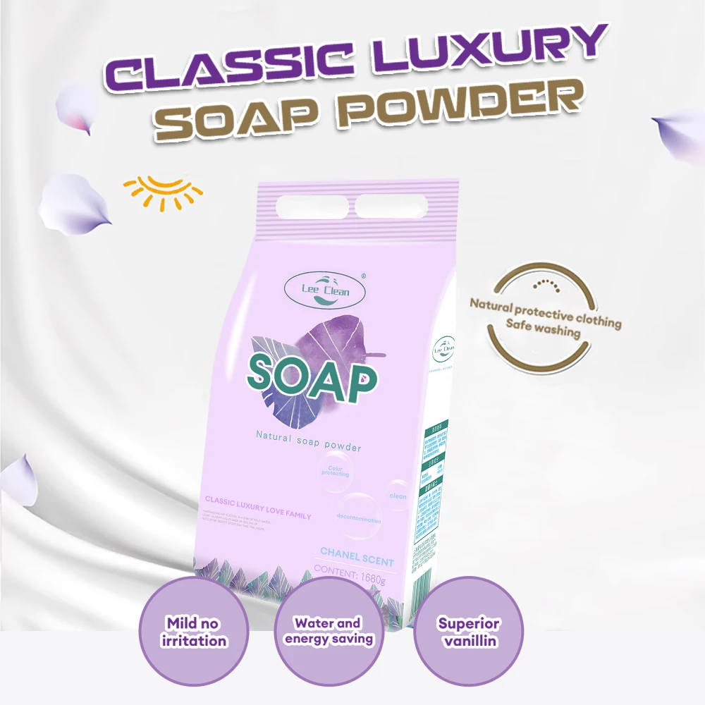 LC wholesale Best-selling Bulk Laundry Soap Hand Washing Powder Soap High Foam Scouring Powder Manufacture Detergent Powder