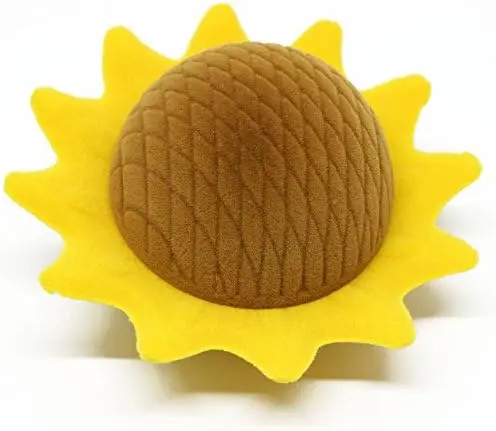 Wholesale Cute Jewelry Box 7.5CM * 7.5CM *4CM Flock Jewelry Box Packaging Sunflower Jewelry Box For Ring