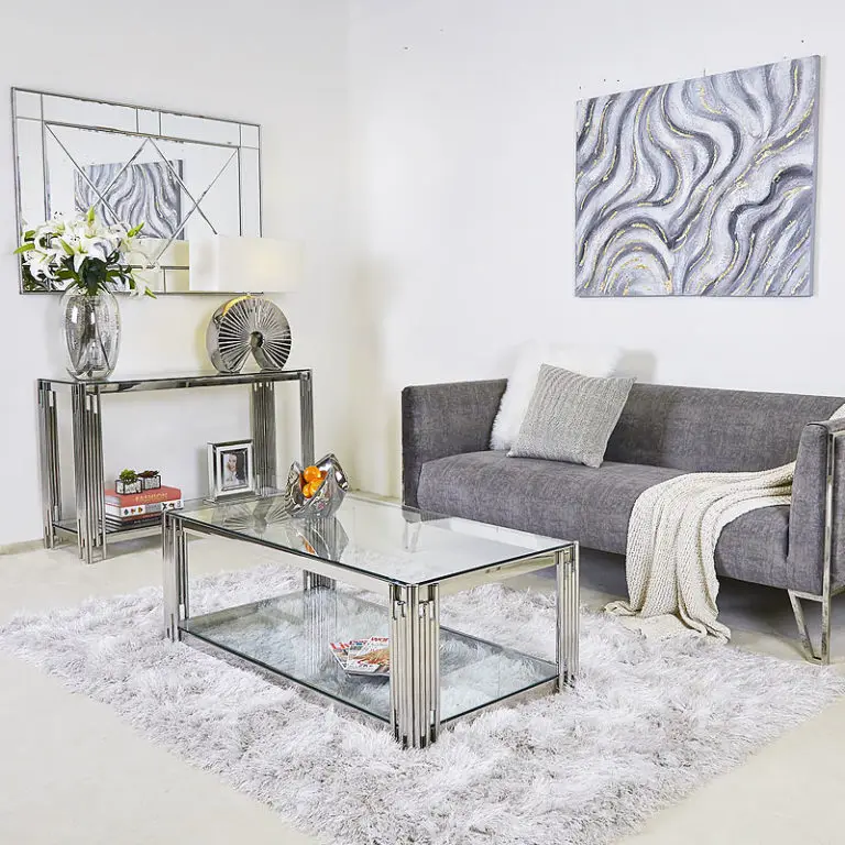 Modern Living Room Golden Stainless Steel Base Black Stand Tempered Glass Top Side Table