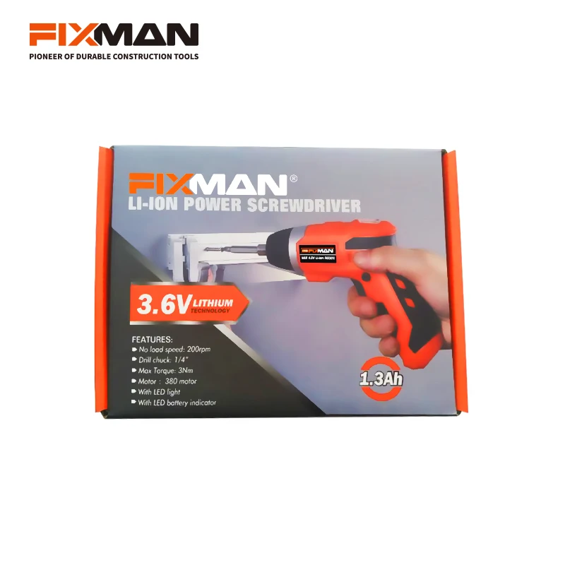 Лучшее количество набор беспроводных отверток FIXMAN 3 6 В беспроводные мини-электроинструменты дрель