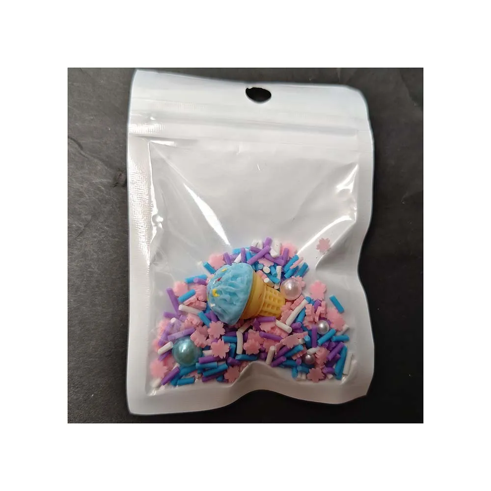 Fashion Icecream Cone Resin Cabochons Cherry Blossom Clay Slices for Phone Case Decoration Jewelry Making Accessory