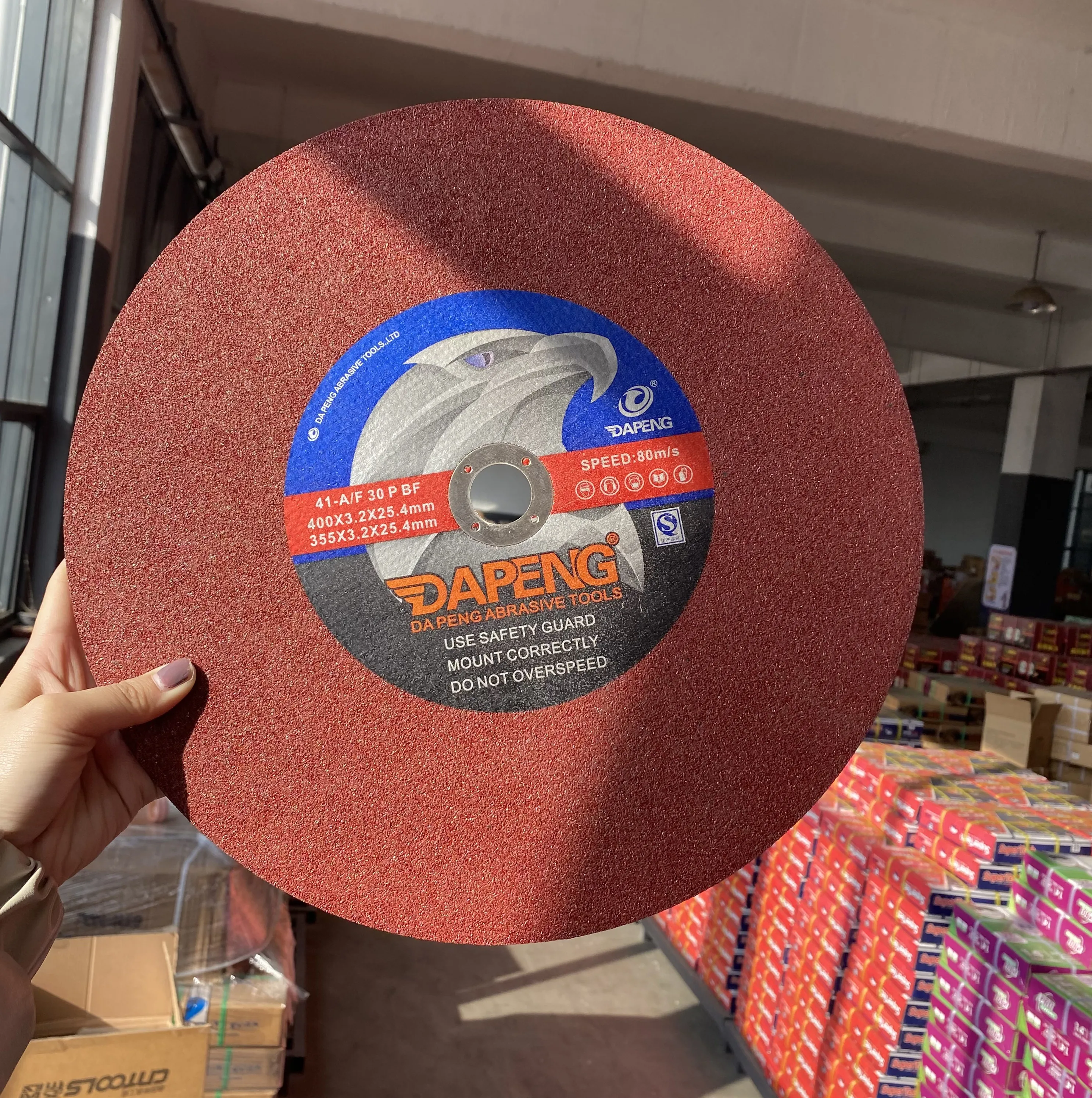 14 Inch Steel Stainless Aluminum Oxide Silicon Carbide Abrasive Rotary Cutting Disc Resin Fiberglass Backing Customizable