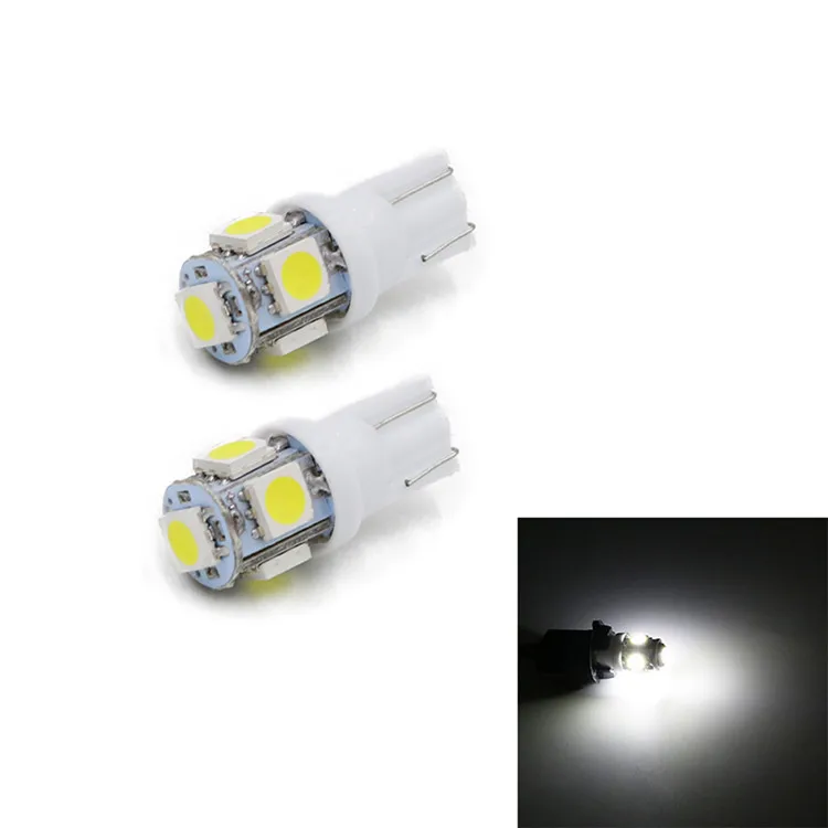 T10 5050 5 smd led bulb T10 194 168 5smd led bulb  white red yellow T10 LED interior light w5w