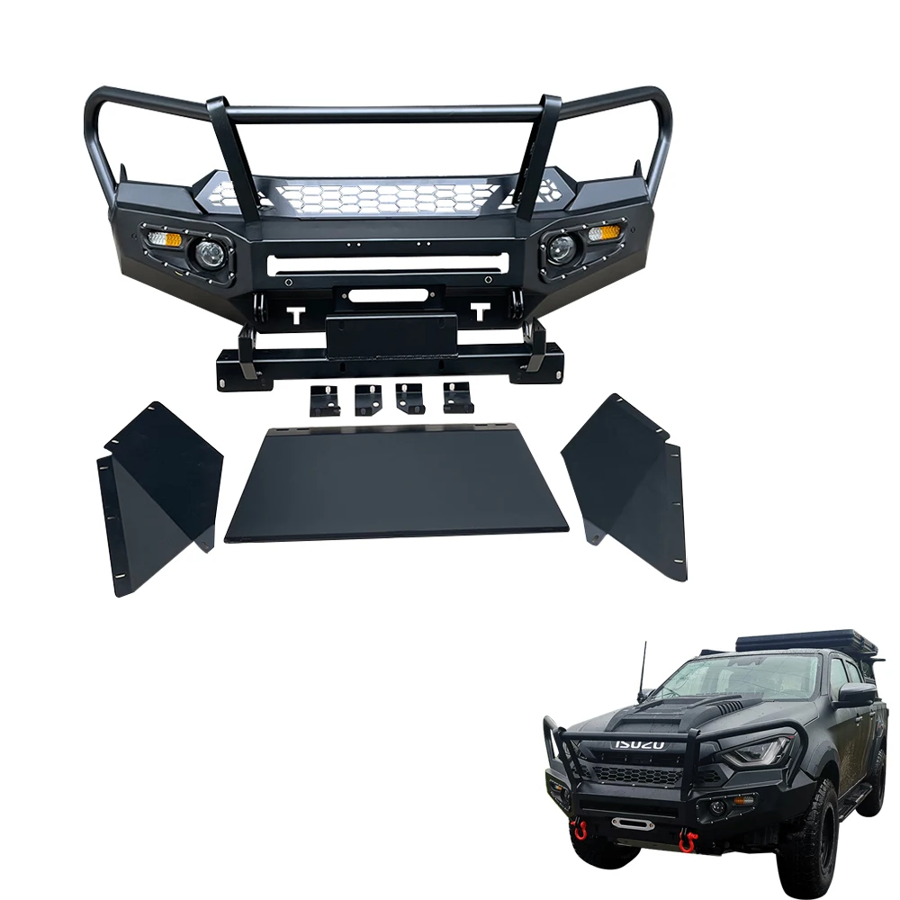 Off Road Dmax Front Steel Bumper Car Parts Light Bull Bar Car Bumpers for ISUZU
