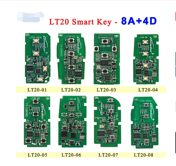 Universal Smart Key for Toyota/ Lexus/ Subaru Lonsdor LT20 Series LT20-01/02/03/04/05/06/07/08/10 8A+4D for K518/ KH100+