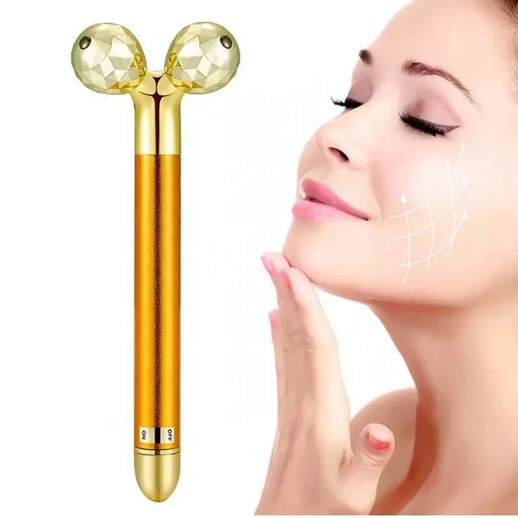 Wholesale 3D Roller Thin Face metal Massager vibrating Facial thinness machine for lifting