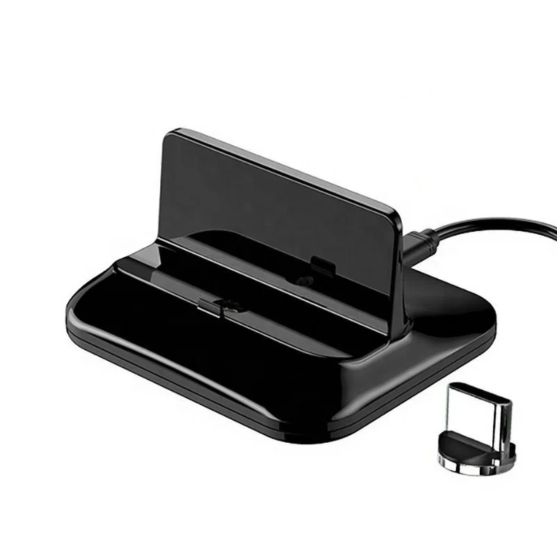 Free Shipping Magnetic Connector Mobile Phone Charging Base Cell Phone Holder Charger With 3 In 1 Magnetic Head For Mobile Phone