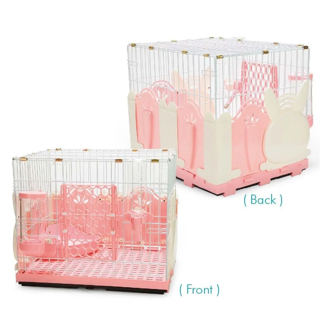 610-SR Luxury Small Chinchilla Bunny Rabbit Cage With Rabbit Style Fences Pet House For Sale
