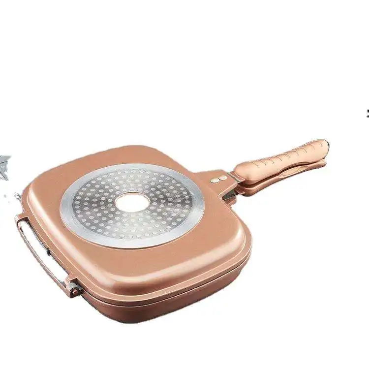 Kitchen Utensils Non Stick Square Double-Sided Baking Tray Aluminum Double-Sided Household Frying Pan