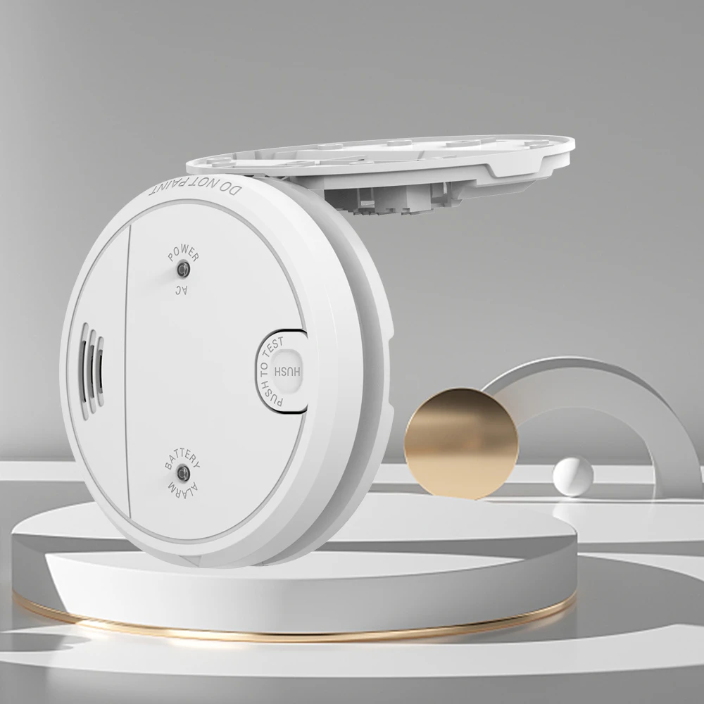 Dual Power Supply Smart Home 868mhz Wireless Interconnected Smoke Alarms Detectors For Fire Safety