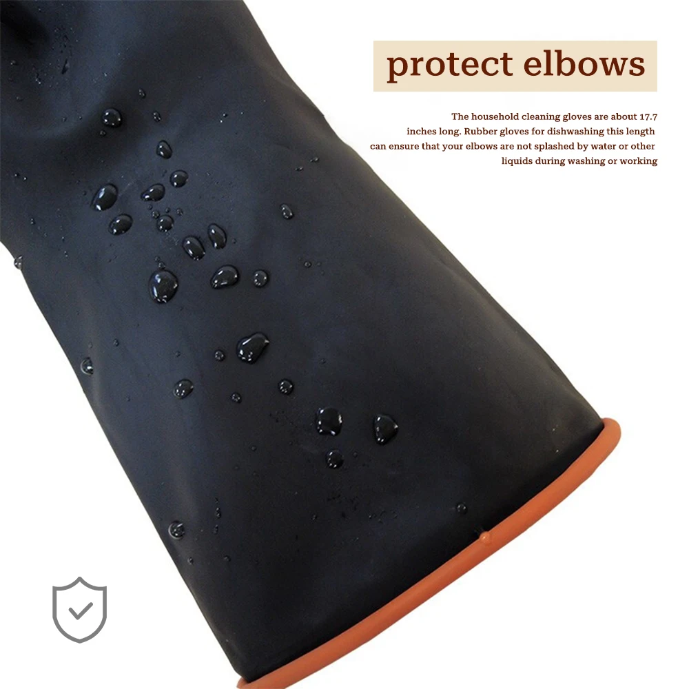 ShengLi black latex gloves Safety Work Glov Acid And Alkali Resistant Chemical Resistant Industrial Hard Wearing Cleaning