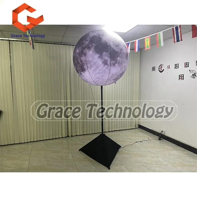 Outdoor Party Decorations Inflatable LED Light Tripod Balloon, Custom Advertising Inflatable Pole Stand LED Balloon