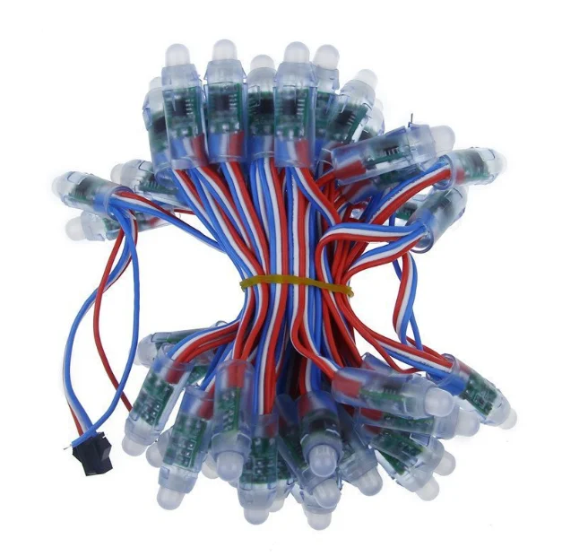 Оптовая продажа 12 мм WS2811 IC полноцветный пиксельный светодиодный светильник постоянного тока 5 В вход IP68 водонепроницаемый 2811 RGB цифровой светодиодный пиксельный светильник