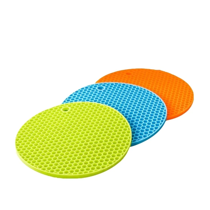 Silicone round Placemat Anti-scalding Insulation pads Kitchen placemat Thick bowl mat pad