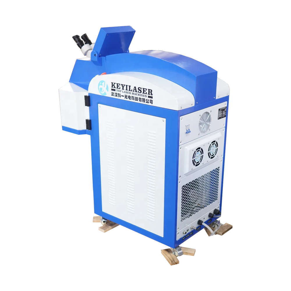 KEYILASER 60W 100W 200W YAG Laser Jewelry Spot Welding Machine For Ring Bangle Bracelet Platinum With Water Chiller