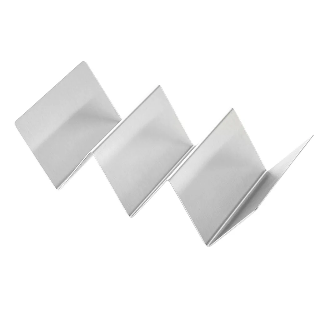 
Convenient Wave Shape Stainless Steel Taco Holder Tray Holder Rack Oven Dishwasher Safe Bar Restaurant Home Tool 