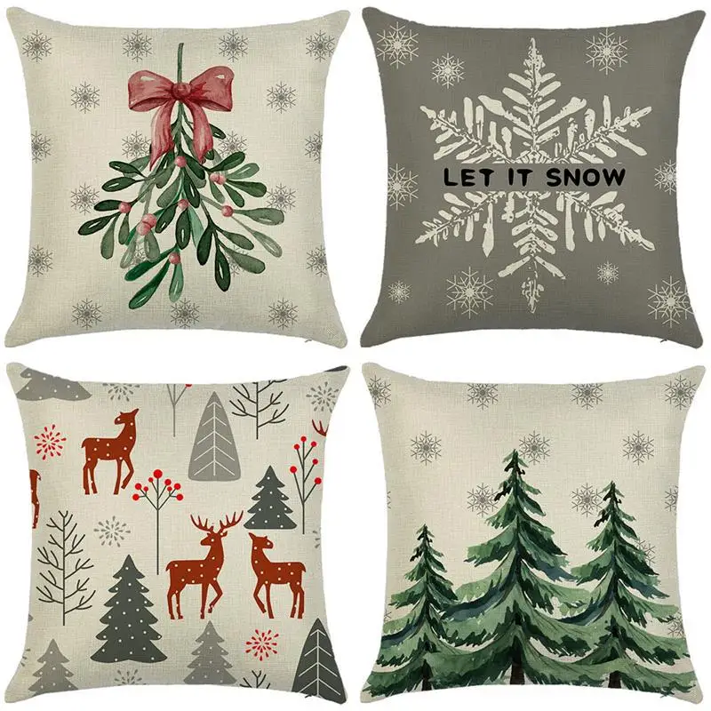 Custom 3D Print  Promotion Gift Pillowcase Wholesale Christmas Pattern Pillow Case