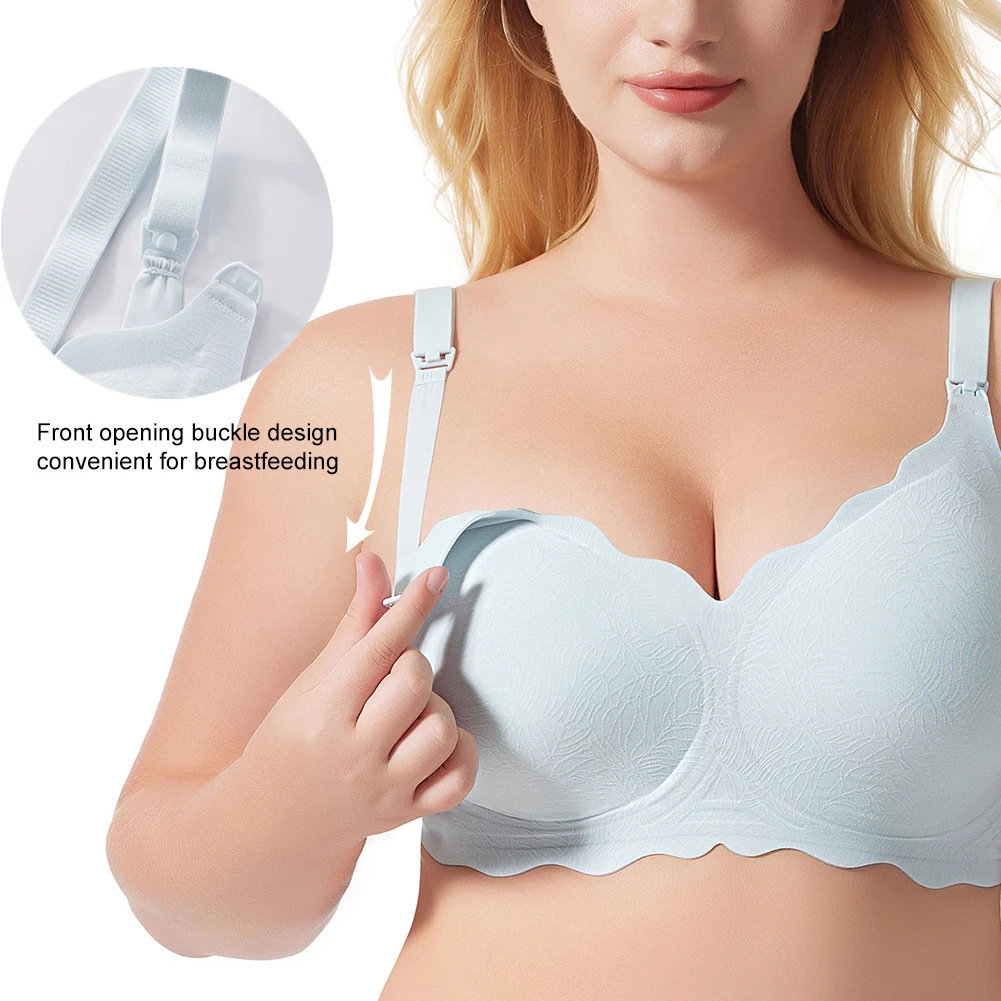 European Plus Size Maternity Care Breastfeeding Women Bra Anti-Pilling Lingerie Stretch Seamless Breathable Adults Underwear Bra