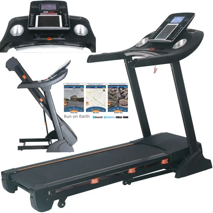 GS-646i Indoor 3hp Motor Motorized Incline Crawler Walking Treadmill Machine with Smart Phone
