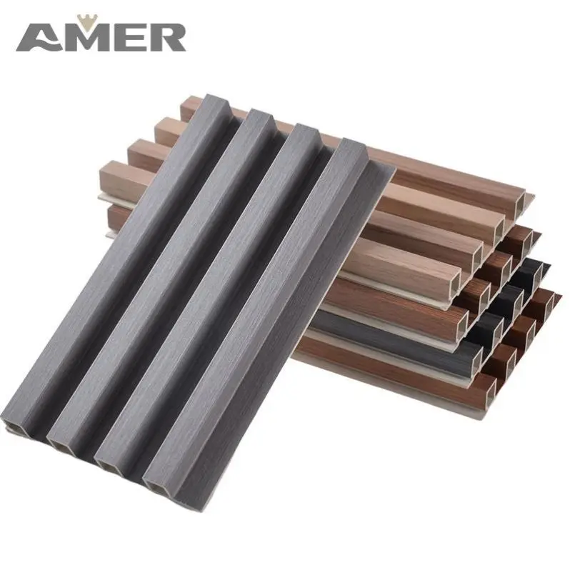 Amer Factory Price Environmental-friendly Wall Panel Wpc Indoor Wall Cladding Quick Installation Wall Board