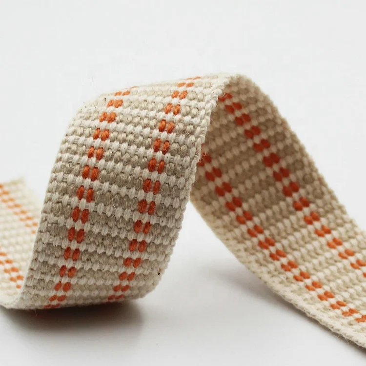 Gradient garments lawn chair webbing cotton woven canvas webbing belt strap