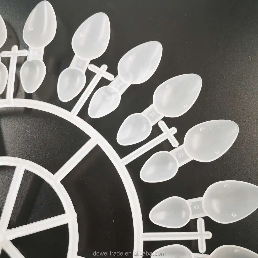 Wholesale Customized Micro Suger Coffee And Tea Measuring Spoons Sets Household Disposable Plastic 2 Heads Measuring Spoon