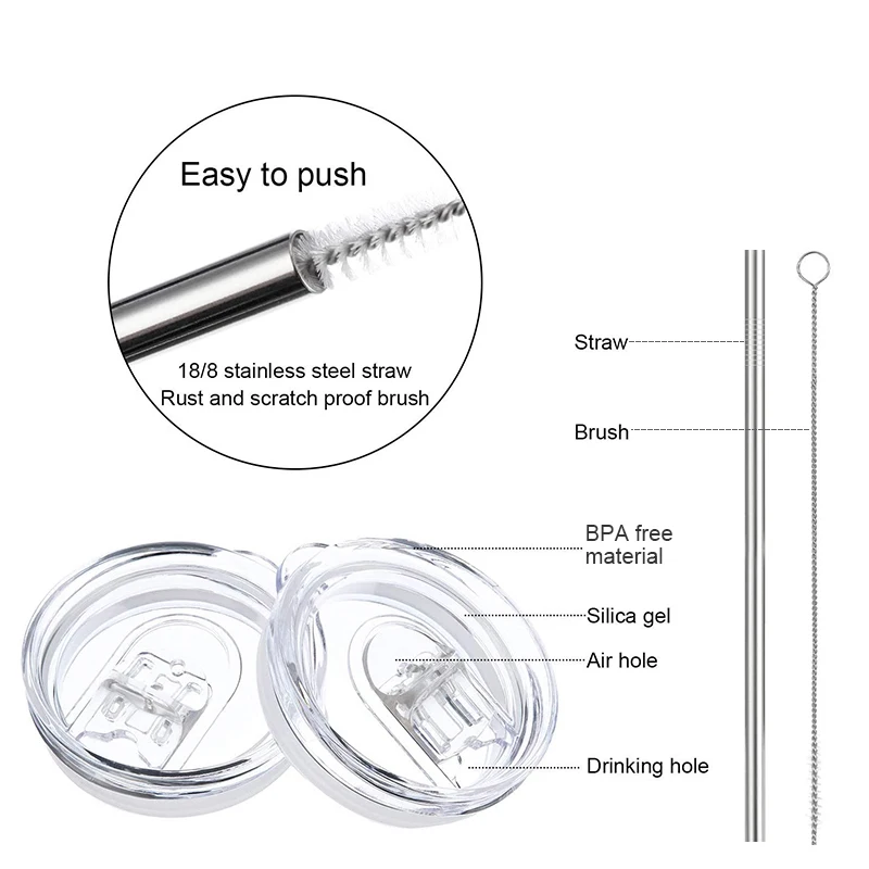 Straight Stainless Steel 30oz Sublimation Tumbler Blanks Wholesale Tumblers